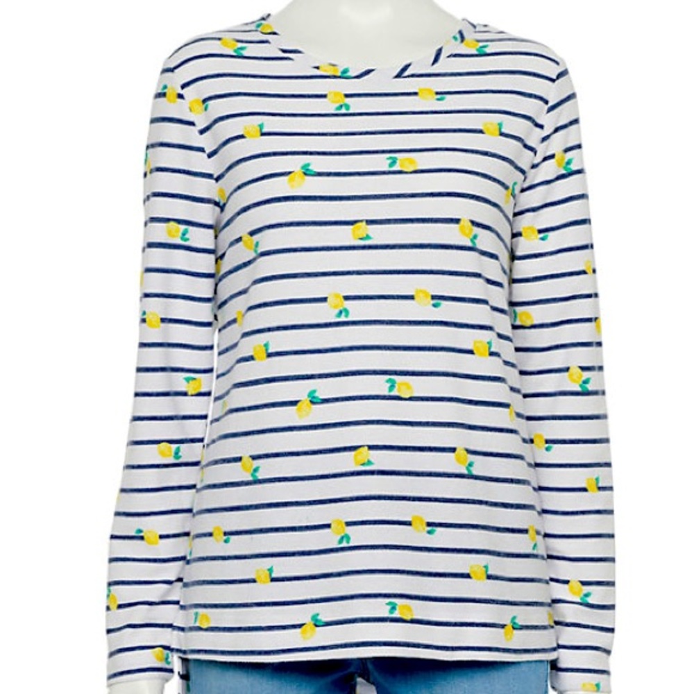 🧣🍋 Croft & Barrow women’s stripped sweater